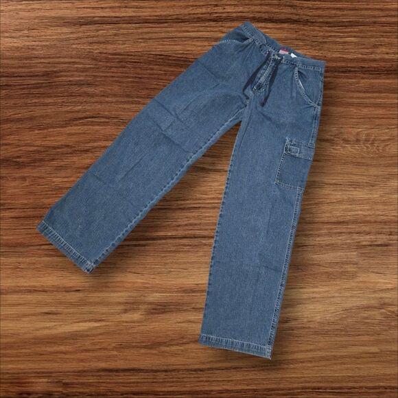 Old Navy Vintage Tie Waist Wide Leg Denim Jeans - Picture 1 of 6
